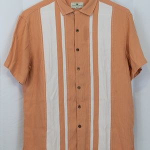 Island Shore Men's XL S/S Button Front Shirt Rayon